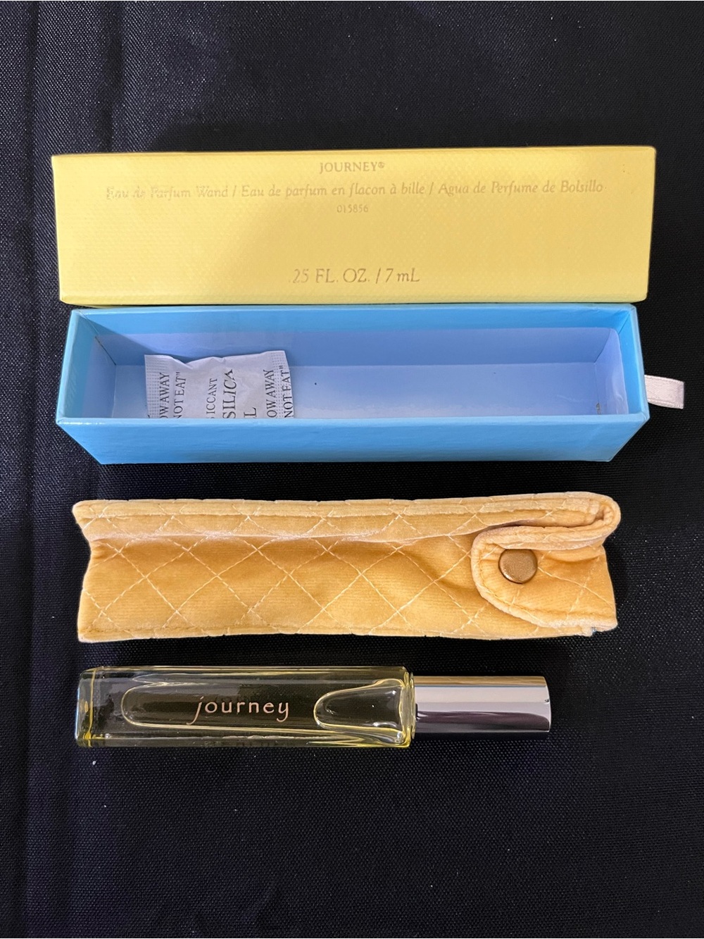 Mary Kay Journey Rollerball Perfume in Yellow and Blue Packaging
